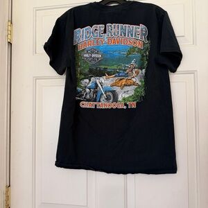 Harley-Davidson Black Graphic Pocket Tee T-Shirt Ridge Runner Chattanooga 2017 M